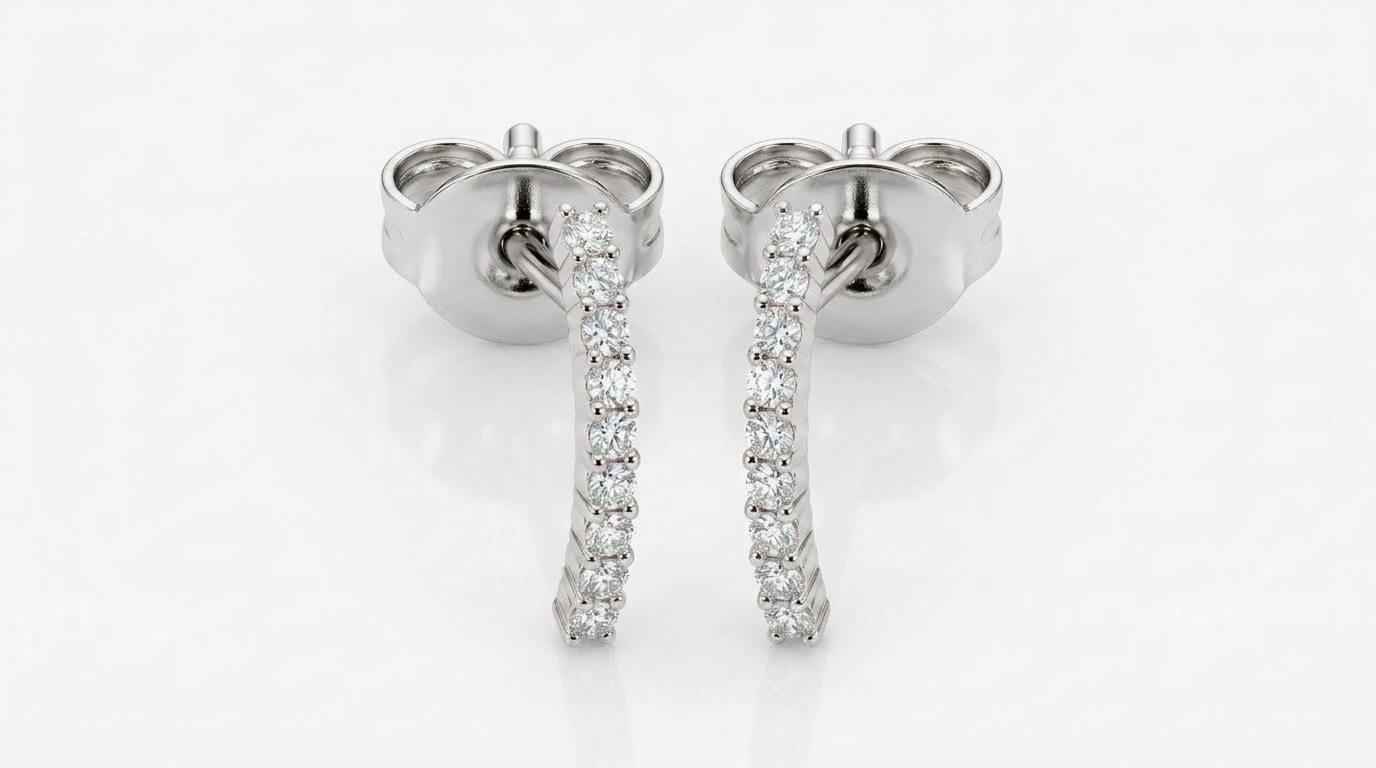 Brinco Ear Cuff Cravejado